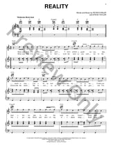 Reality piano sheet music cover